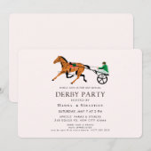 Elegant Equestrian Garden Party Invitation 招待状 (正面/裏面)