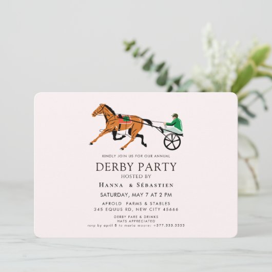 Elegant Equestrian Garden Party Invitation 招待状 (スタンド正面)