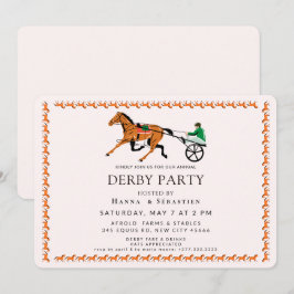 Elegant Equestrian Garden Party Invitation 招待状