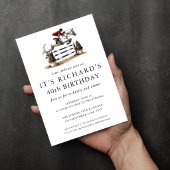 Elegant Equestrian Jumping Birthday 招待状