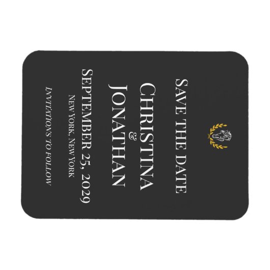Elegant Equestrian Save the Date Magnet マグネット (横)
