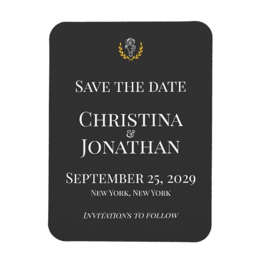 Elegant Equestrian Save the Date Magnet マグネット (縦)