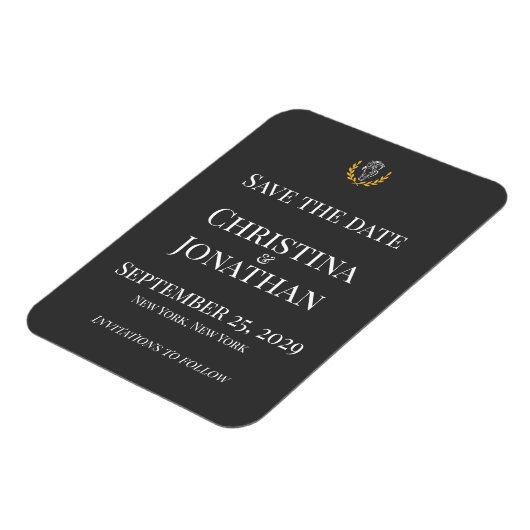 Elegant Equestrian Save the Date Magnet マグネット (左側)