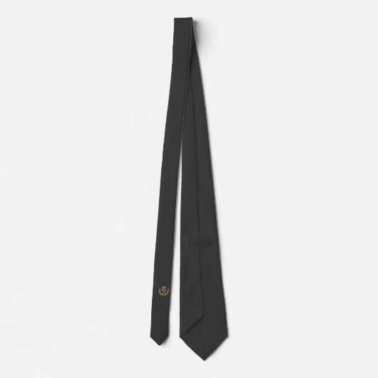 Elegant Equestrian Wedding Charcoal Tie ネクタイ (裏面)