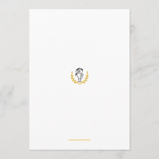 Elegant Equestrian Wedding Program 5x7 プログラム (裏面)