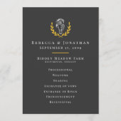 Elegant Equestrian Wedding Program 5x7 プログラム (正面)