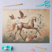 Elegant Equine, Horse, Decoupage 薄葉紙 (クラフト)