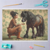 Elegant Equine, Horse, Decoupage 薄葉紙 (クラフト)