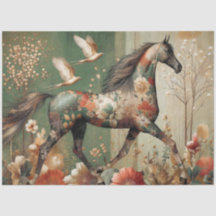 Elegant Equine, Horse, Decoupage, Tissue Paper