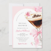 Elegant Espresso Martini Bridal Shower Invitation 招待状 (正面)