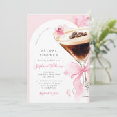 Elegant Espresso Martini Bridal Shower Invitation 招待状 (スタンド正面)