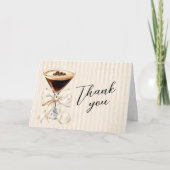 Elegant Espresso Martini Folded Thank You Card サンキューカード (正面)