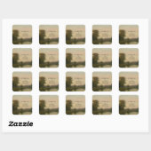 Elegant Estate Wedding Name Sticker スクエアシール (シート)