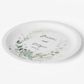  elegant eucalyptus ペーパープレート (アングル)