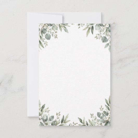 Elegant Eucalyptus Botanical RSVP Card (正面)