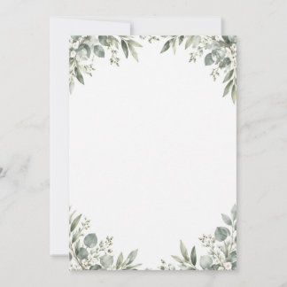Elegant Eucalyptus Botanical Save the Date セーブザデート