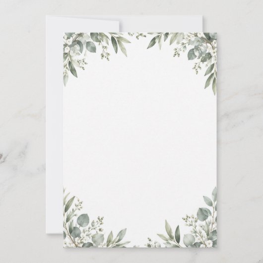 Elegant Eucalyptus Botanical Save the Date セーブザデート (正面)