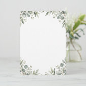 Elegant Eucalyptus Botanical Save the Date セーブザデート (スタンド正面)