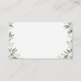 Elegant Eucalyptus Botanical Wedding Enclosure Car エンクロージャーカード