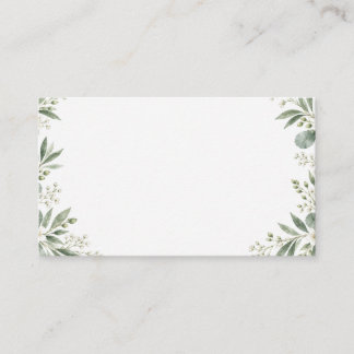 Elegant Eucalyptus Botanical Wedding Enclosure Car エンクロージャーカード