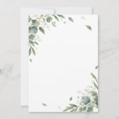 Elegant Eucalyptus Botanical Wedding Invitation 招待状 (正面)