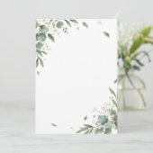 Elegant Eucalyptus Botanical Wedding Invitation 招待状 (スタンド正面)
