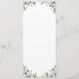 Elegant Eucalyptus Botanical Wedding Program プログラム