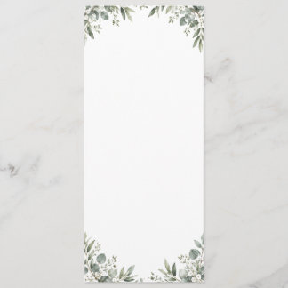 Elegant Eucalyptus Botanical Wedding Program プログラム