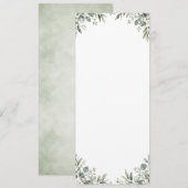 Elegant Eucalyptus Botanical Wedding Program プログラム (正面/裏面)