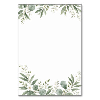 Elegant Eucalyptus Botanical Wedding Table Number テーブルナンバー