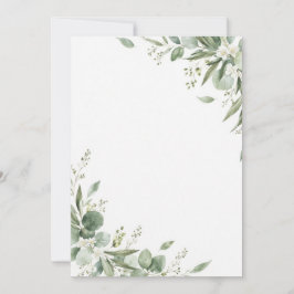 Elegant Eucalyptus Botanical Wedding Thank You Car サンキューカード