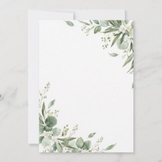 Elegant Eucalyptus Botanical Wedding Thank You Car サンキューカード