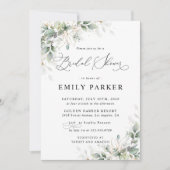 Elegant Eucalyptus Bridal Shower Invitation 招待状 (正面)