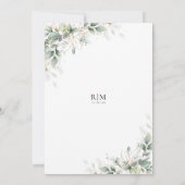 Elegant Eucalyptus Bridal Shower Invitation 招待状 (裏面)