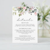 Elegant Eucalyptus Floral Greenery QR Code Wedding エンクロージャーカード (スタンド正面)