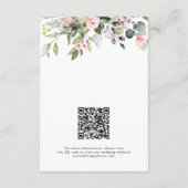 Elegant Eucalyptus Floral Greenery QR Code Wedding エンクロージャーカード (裏面)