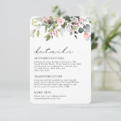 Elegant Eucalyptus Floral Greenery Wedding Details エンクロージャーカード (スタンド正面)