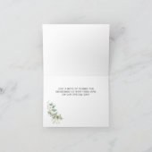 Elegant Eucalyptus Gender Neutral Baby Shower サンキューカード (内部)