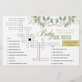Elegant Eucalyptus Gender Neutral Baby Shower Game 便箋