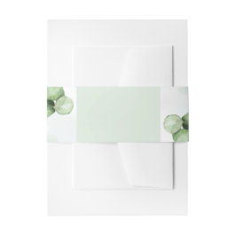 Elegant Eucalyptus & Gold – Chic Greenery Wrap  招待状ベリーバンド