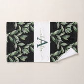 Elegant Eucalyptus Greenery Botanical Towel Set バスタオルセット (ハンドタオル)