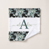 Elegant Eucalyptus Greenery Botanical Towel Set バスタオルセット (ウォッシュタオル)