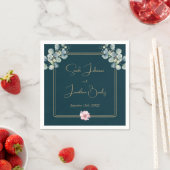Elegant Eucalyptus Greenery Foliage Wedding スタンダードカクテルナプキン (インサイチュ)