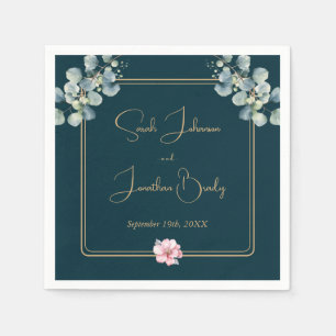 Elegant Eucalyptus Greenery Foliage Wedding スタンダードカクテルナプキン