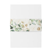 Elegant Eucalyptus Greenery & Gold Accents Wedding 招待状ベリーバンド (裏面例)