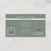 Elegant Eucalyptus Greenery Interior Designer 名刺 (裏面)