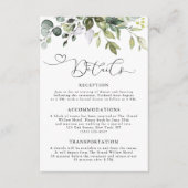 Elegant Eucalyptus Greenery QR Code Wedding エンクロージャーカード (正面)