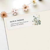 Elegant Eucalyptus Greenery Return Address Label ラベル