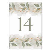 Elegant Eucalyptus Greenery Watercolor Wedding  テーブルナンバー (裏面)