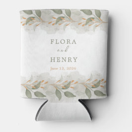 Elegant Eucalyptus Greenery Watercolor Wedding  缶クーラー